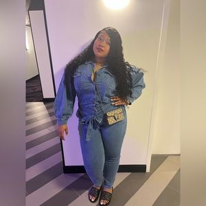 Delaney Denim Jumpsuit-Medium Wash